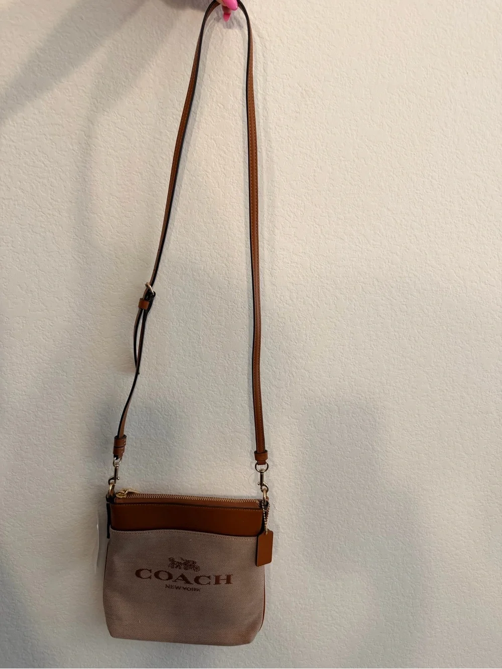 Coach Crossbody Bag in Tan and Beige